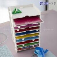 성림아크릴 색종이 정리함 국산 DIY 대용량 진열대 투명 아크릴 정리대 컬러별 쉬운 정리대 케이스, DIY 색종이 정리함 [ART DIY]