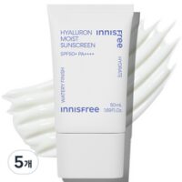 이니스프리 히알루론 수분 선크림 SPF50+ PA++++, 5개, 50ml