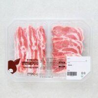 모아미트 캐나다산 보리먹인 삼겹살 목심 반반팩 구이용 (냉장), 1kg, 1개