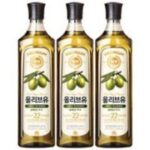 해표올리브유 BEST 7가지 선정, 해표 압착 올리브유, 900ml, 3개