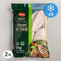 냉동닭가슴살 BEST 7가지 선정, 한강식품 IQFF 무항생제 인증 닭가슴살 (냉동), 1kg, 2개