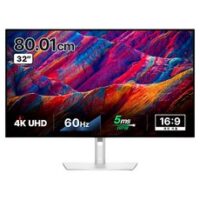 델 80.01cm 4K UHD 울트라샤프 USB C 초슬림베젤 모니터, 80cm, U3223QE