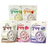 맛있는풍경 유기농 쌀떡뻥 딸기 25g + 사과 25g + 블루베리 25g + 단호박 25g + 플레인 25g, 1세트