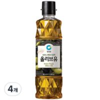 청정원 엑스트라버진 올리브유, 900ml, 4개