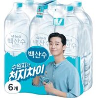 백산수 무라벨 생수, 2L, 36개