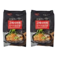 고래사어묵 김치우동전골 2인분 X 2개(총 4인분) 주문즉시배송, 650g, 2개