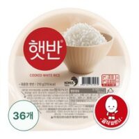 햇반 백미밥, 210g, 36개