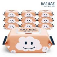 BAEBAE 베베 아기물티슈 물티슈 GRACE 70gsm 캡형, 70매, 10팩