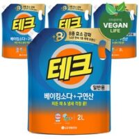 테크액체세제 추천 상품 테크 베이킹소다+구연산 액체세제 일반 리필, 2L, 4개 외 BEST7 최저가 상품평 상품평