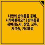 나만의 반려동물 공예, 시작해볼까요? | 반려동물 공예지도사, 취업, 교육, 자격증, 커리큘럼