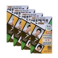 세븐에이트 무향료 칼라크림60g 염색약 4개, 7호 자연스런 흑갈색