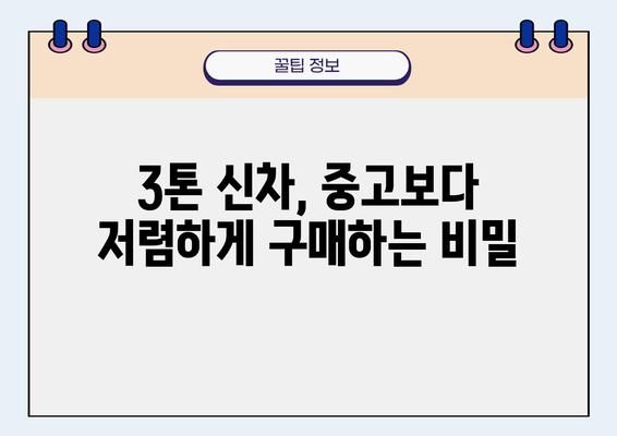 3톤 중고 지게차보다 저렴하게 신차를 구매하는 방법| 비용 절감 꿀팁 대공개 | 지게차 신차 구매, 가격 비교, 할인 혜택