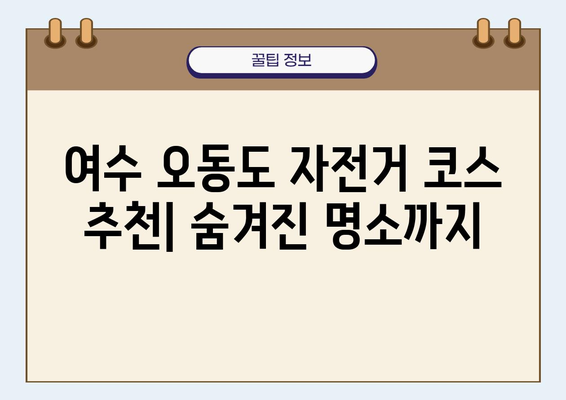 여수 오동도 자전거 여행 코스 추천| 그림 같은 풍경 속 힐링 | 자전거 여행, 여수 가볼 만한 곳, 오동도