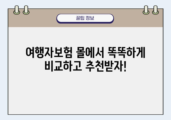 여행자보험 딱 맞는 상품 찾기 | 여행자보험몰 비교, 추천, 가입 가이드