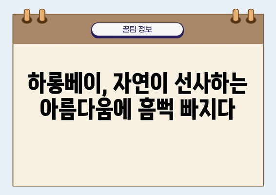 하롱 베이의 숨 막힐 듯 아름다운 석회암 봉우리와 석호| 베트남 자연의 걸작 | 하롱베이, 석회암, 석호, 풍경, 여행