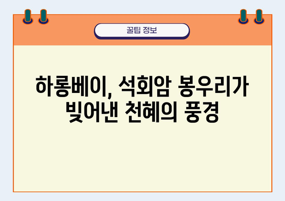 하롱 베이의 숨 막힐 듯 아름다운 석회암 봉우리와 석호| 베트남 자연의 걸작 | 하롱베이, 석회암, 석호, 풍경, 여행